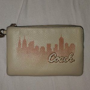 Coach X Jennifer Lopez Corner Zip Wristlet With Nyc Skyline